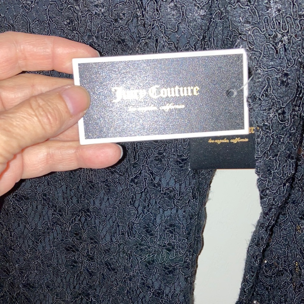 JUICY COUTURE BLACK EYELET PAIGE MIDI DRESS. RET $268. GORGEOUS! NWT. - Picture 6 of 16